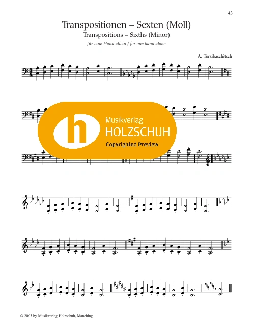 Transpositionen – Sexten (Moll)